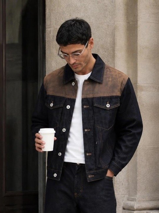 Elevated Colourblock Denim Jacket