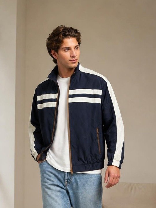 Clean-Cut Colourblock Lightweight Sporty Jacket