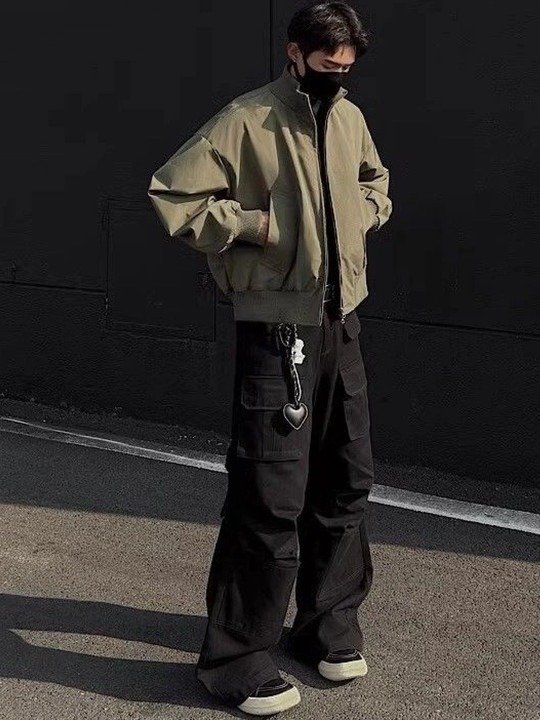 Textured Bomber Lightweight Jacket