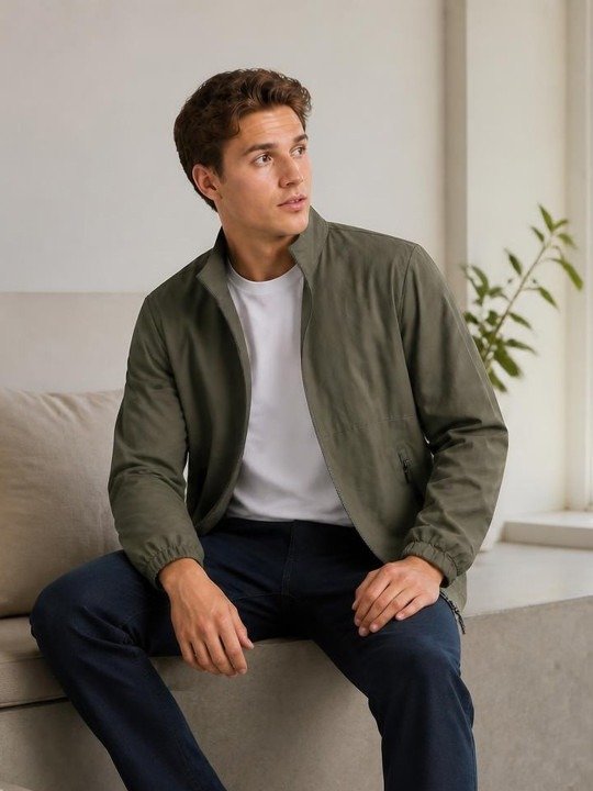 Relaxed Lightweight Open Front Jacket