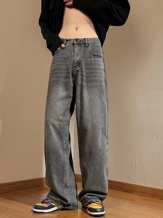 Versatile Relaxed Fit Mid Rise Light Fade Jeans