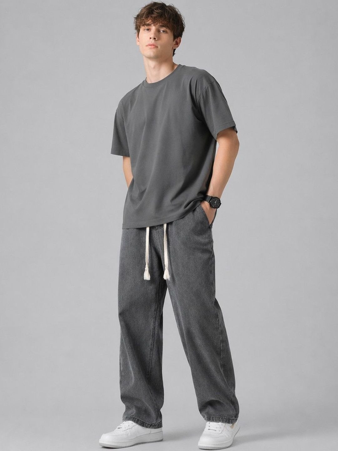 Street-Ready Relaxed Fit Mid Rise Light Fade Jeans