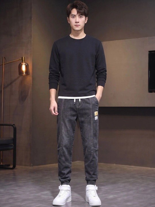 Contemporary Slim Fit Mid Rise Jeans