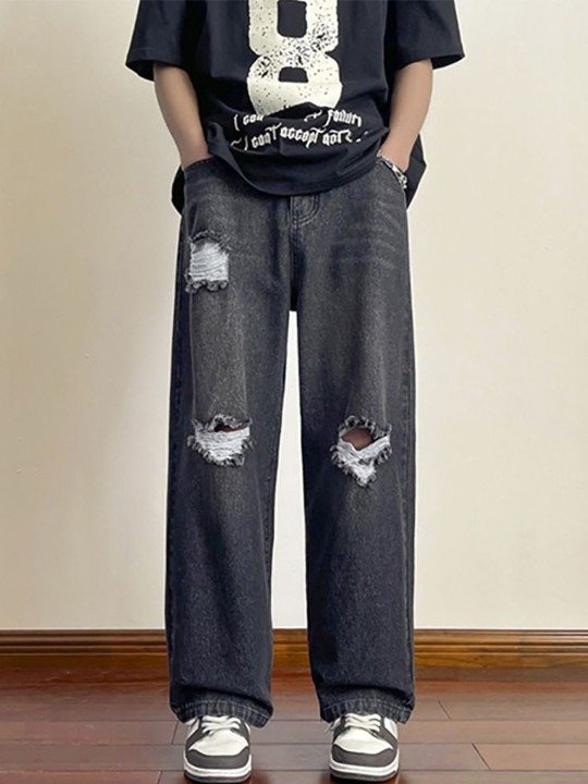 Clean-Cut Straight Fit Mid Rise Light Fade Jeans