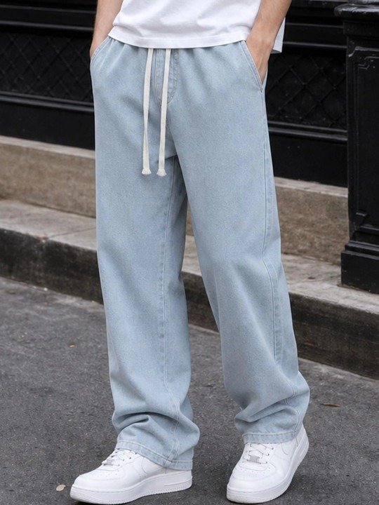 Essential Straight Fit Mid Rise Jeans