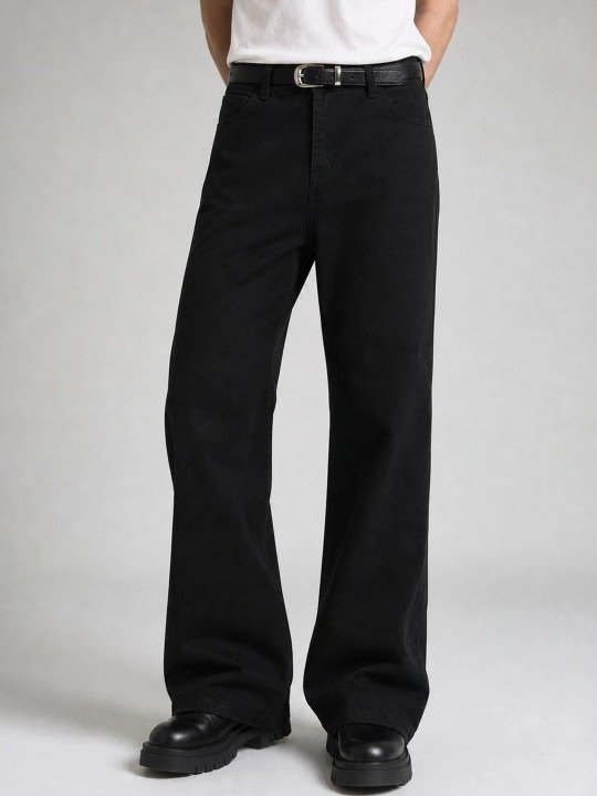 Statement Straight Fit Mid Rise Jeans