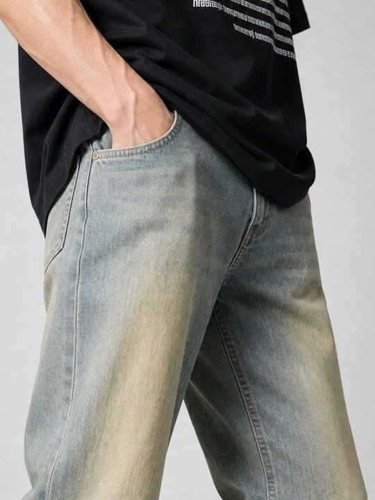 Classic Straight Fit Mid Rise Jeans
