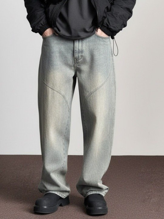 Everyday Straight Fit Mid Rise Light Fade Jeans