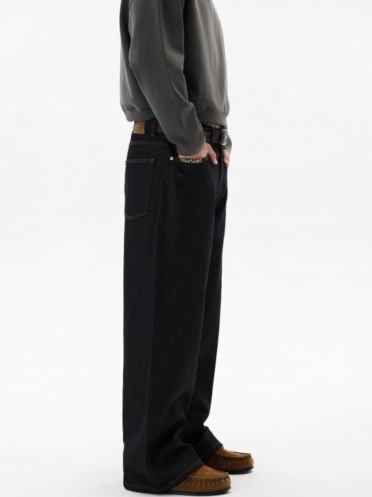 Smart Wide Leg Mid Rise Jeans