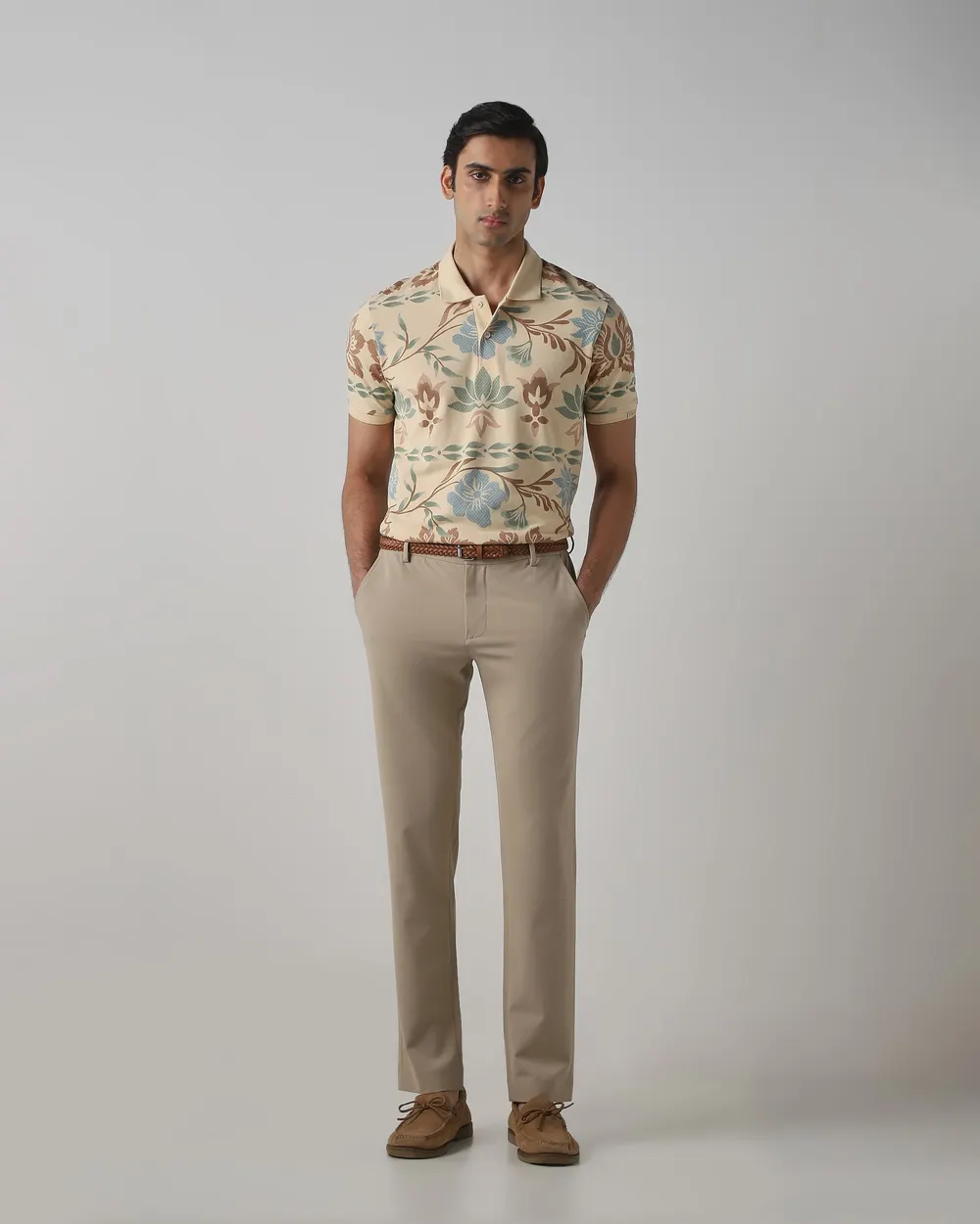 Statement Beige Polo T-Shirt