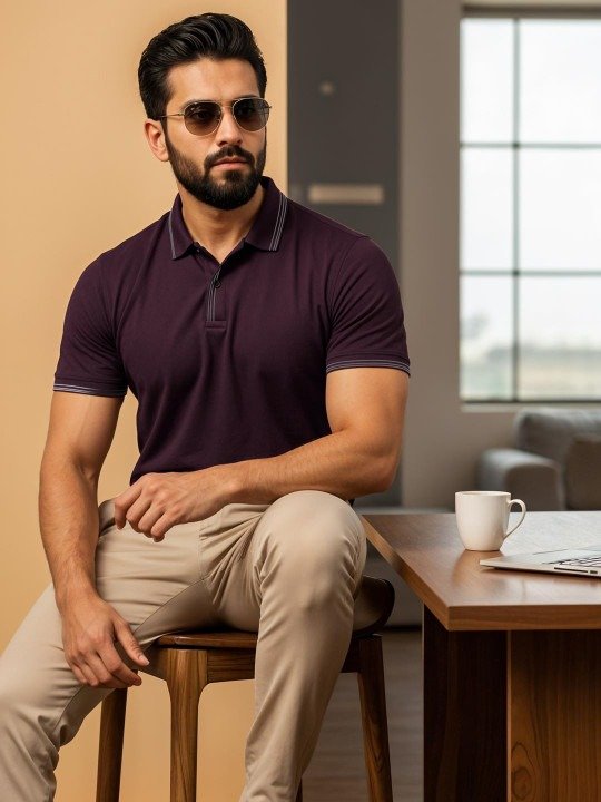 Street-Ready Maroon Polo T-Shirt