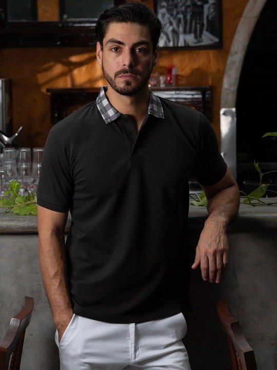 Textured Polo T-Shirt
