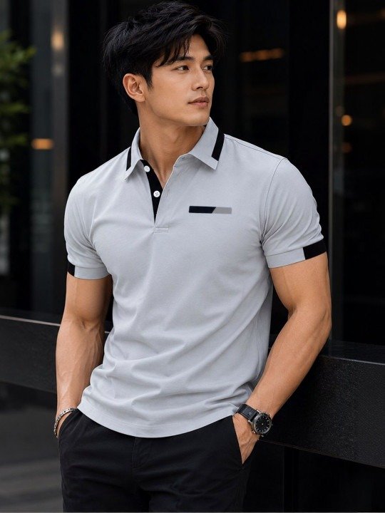 Urban Colourblock Polo T-Shirt