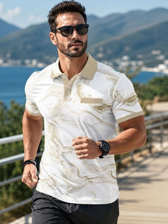 Urban Printed Polo T-Shirt