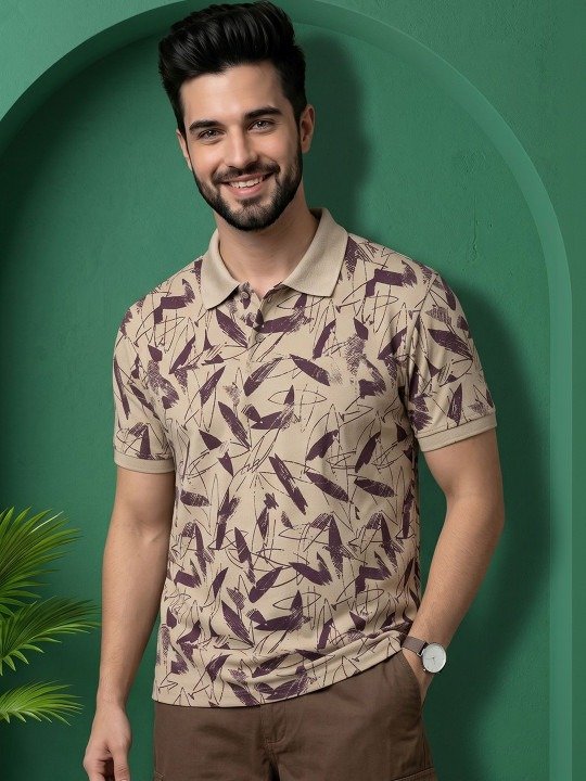 Sharp Printed Polo T-Shirt