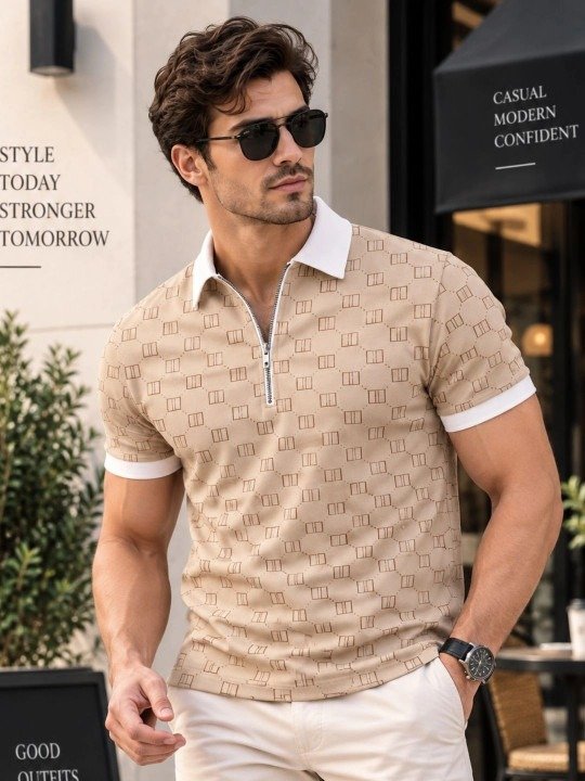 Classic Printed Polo T-Shirt
