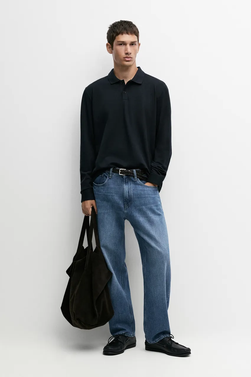 Contemporary Textured Polo T-Shirt