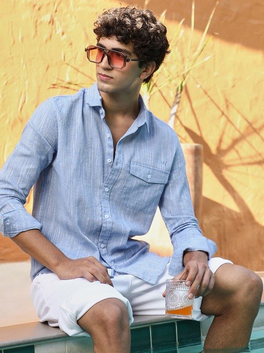 Tailored Comfort Printed Abstract Casual Shirt