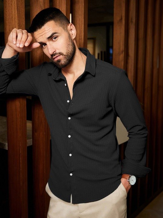 Clean-Cut Comfort Casual Shirt