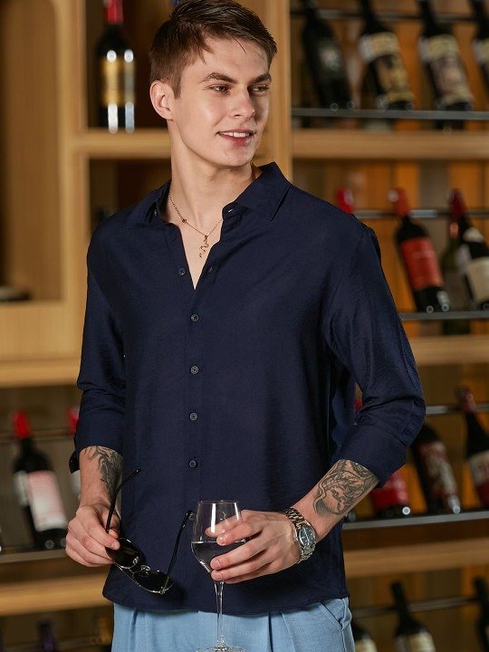 Everyday Comfort Fit Comfort Spread Collar Casual Shirt
