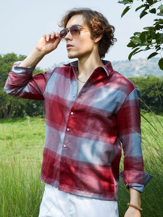 Polished Comfort Checked Casual Shirt