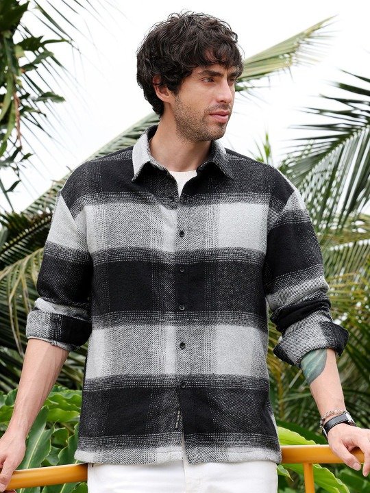 Everyday Oversized Comfort Spread Collar Casual Shirt