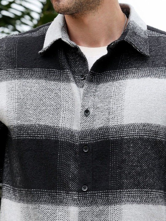 Everyday Oversized Comfort Spread Collar Casual Shirt