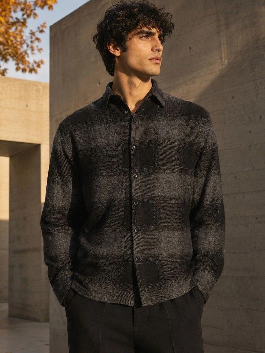 Tailored Checked Casual Shirt
