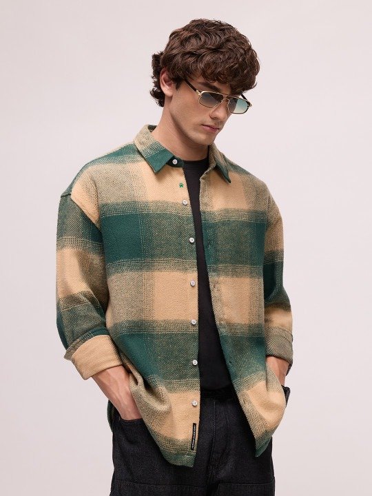 Textured Oversized Casual Shirt