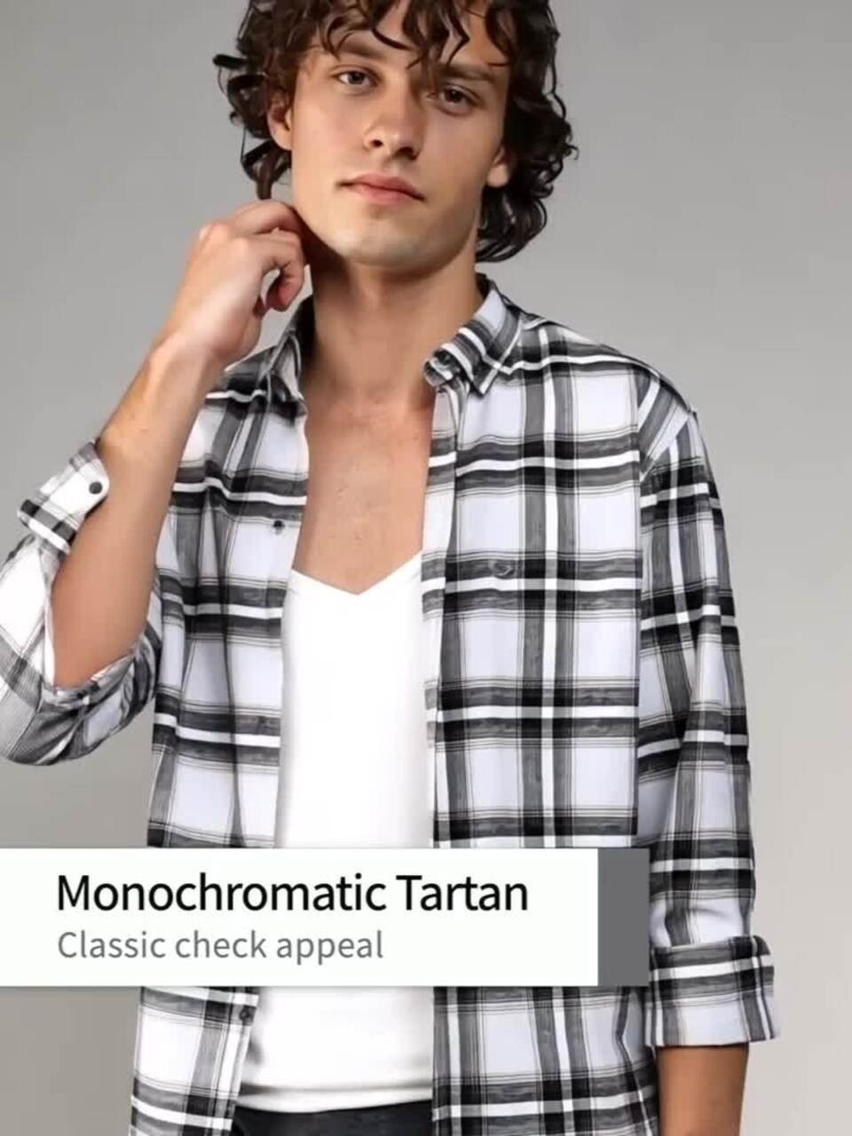 Everyday White Checked Tartan Casual Shirt