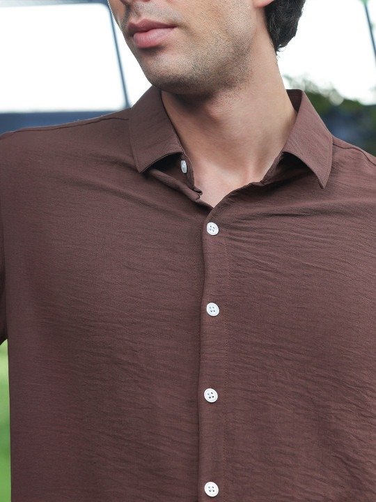 Refined Relaxed Fit Comfort Textured Casual Shirt