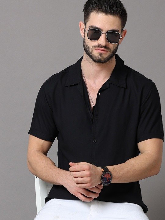Everyday Black Slim Fit Casual Shirt