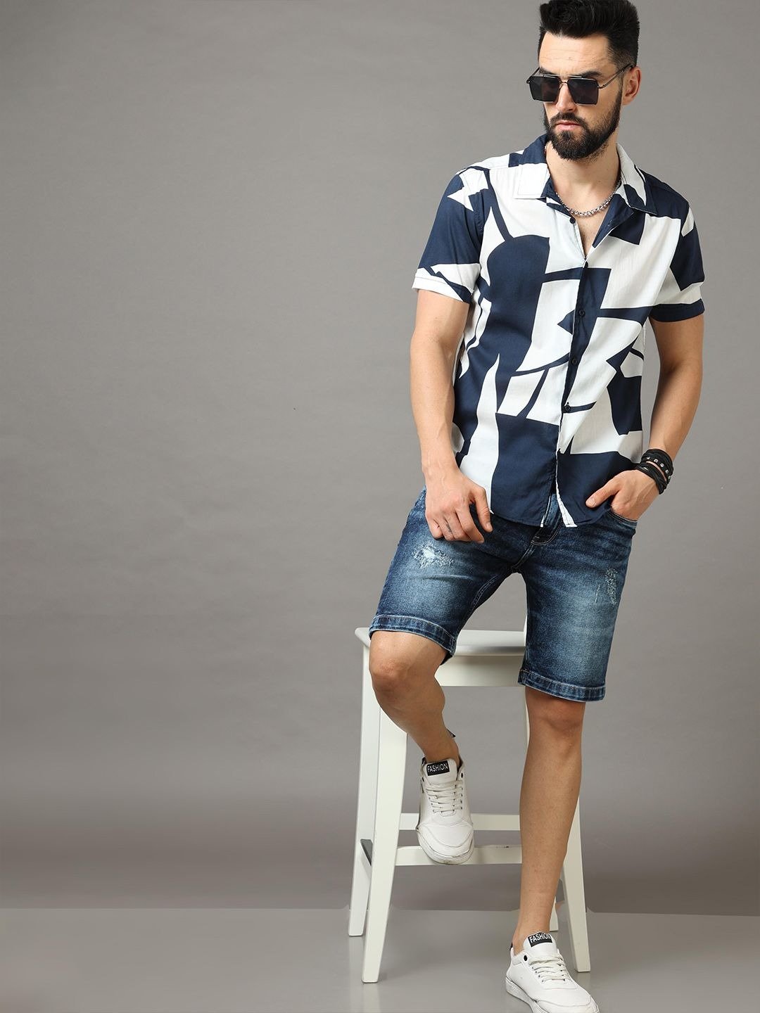 Polished Slim Fit Printed Casual Shirt