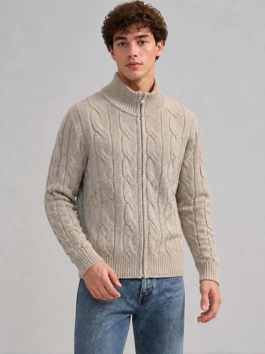 Versatile Cable Knit Sweater