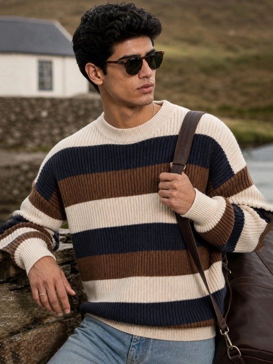 Everyday Striped Pullover Sweater