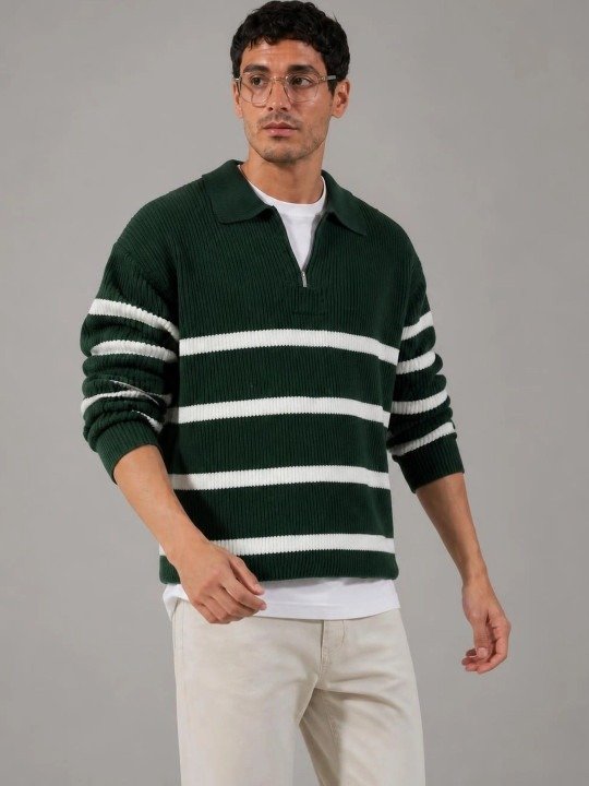 Urban Striped Pullover Sweater