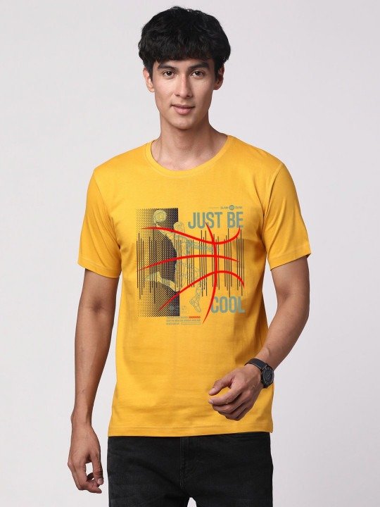 Tailored Round Neck Printed Graphic T-Shirt