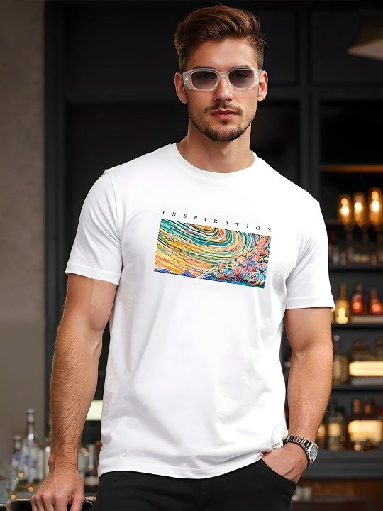 Textured Printed T-Shirt