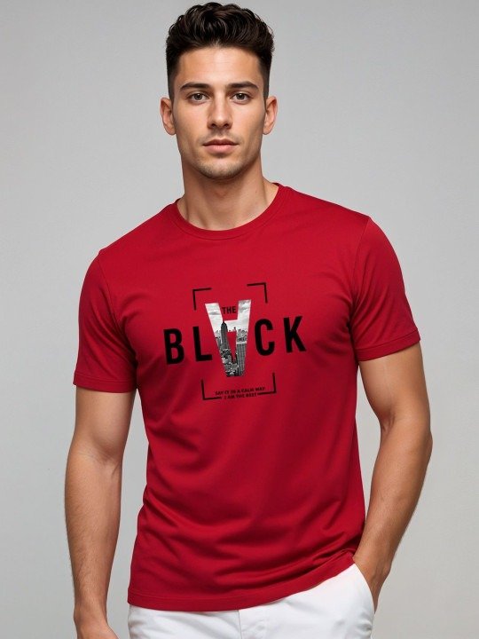 Versatile Regular Fit Round Neck Printed T-Shirt
