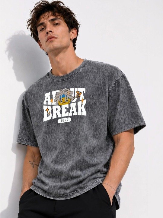 Smart Printed Typography T-Shirt