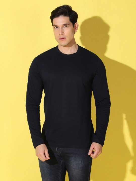 Minimal Slim Fit Round Neck Solid T-Shirt