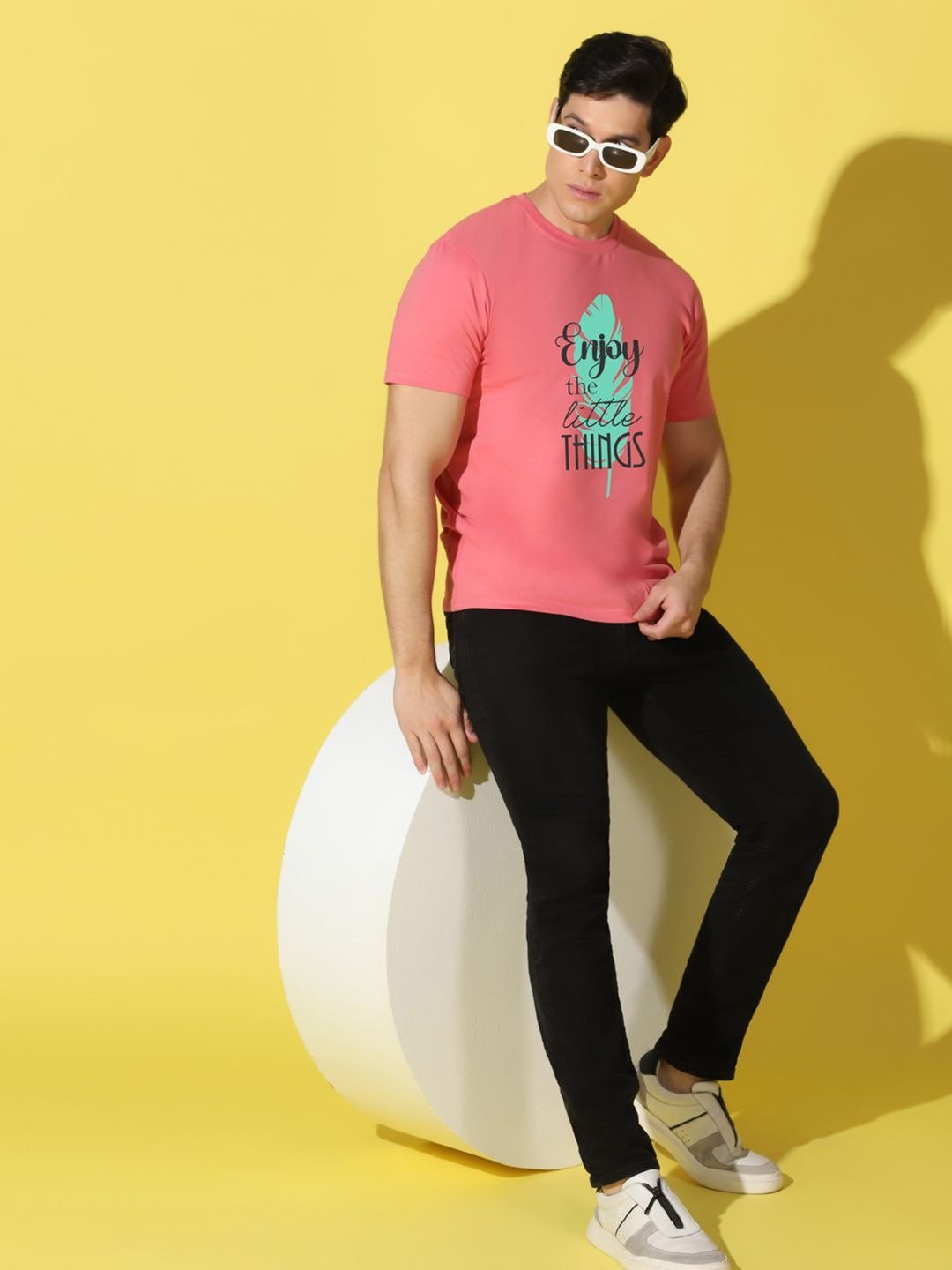 Relaxed Regular Fit Printed Typography T-Shirt