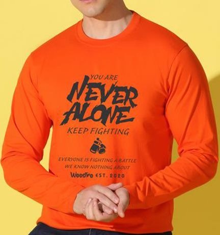 Everyday Slim Fit Printed Typography T-Shirt